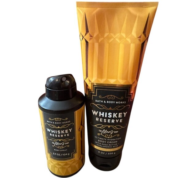 Bath & Body Works Whiskey Reserve Spray & Body Cream Set NEW - Picture 1 of 2